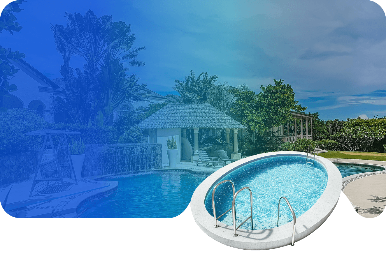 Luxury pool with gazebo